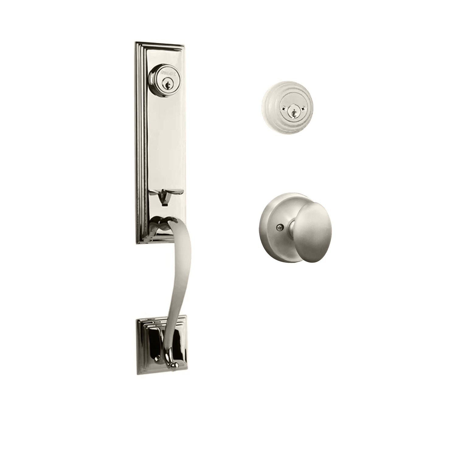 Seine Entry D/C w/Uovo Knob SN BP in Satin Nickel