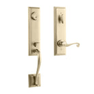 N2LOK Seine Interconnect Entrance Set with spiral lever handle, black finish, and key lock mechanism for secure entrance access.