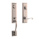 N2LOK Seine Interconnect Entrance Set with spiral lever, brass finish, and secure locking mechanism for industrial doors.