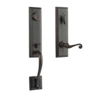 N2LOK Seine Interconnect Entrance Set with spiral lever, black finish, and durable hardware for secure door access.