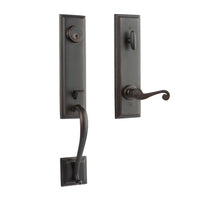 N2LOK Seine Interconnect Entrance Set with spiral lever, black finish, and durable hardware for secure door access.