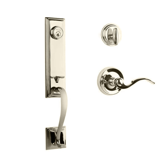 Seine Entry S/C w/Flutto Lever SN BP in Satin Nickel