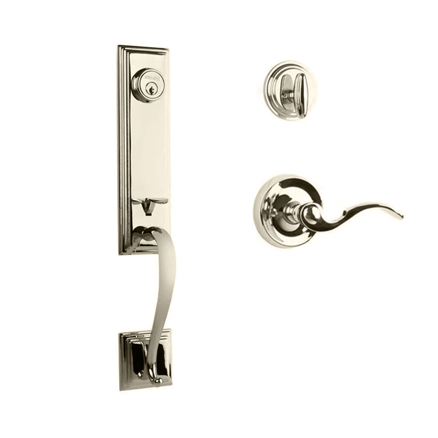 Seine Entry S/C w/Flutto Lever SN BP in Satin Nickel