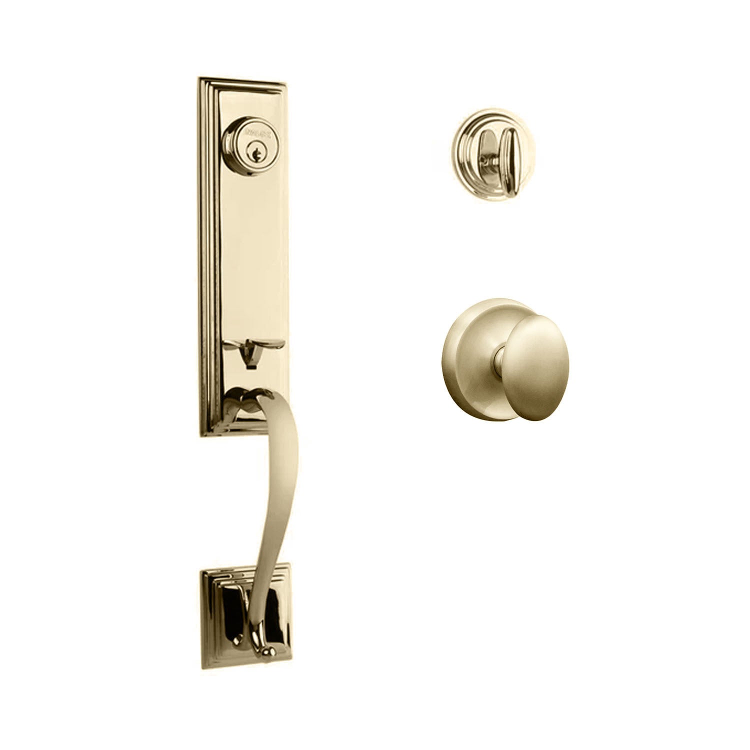 Seine Entry S/C w/Uovo Knob L03 BP in Polished Brass