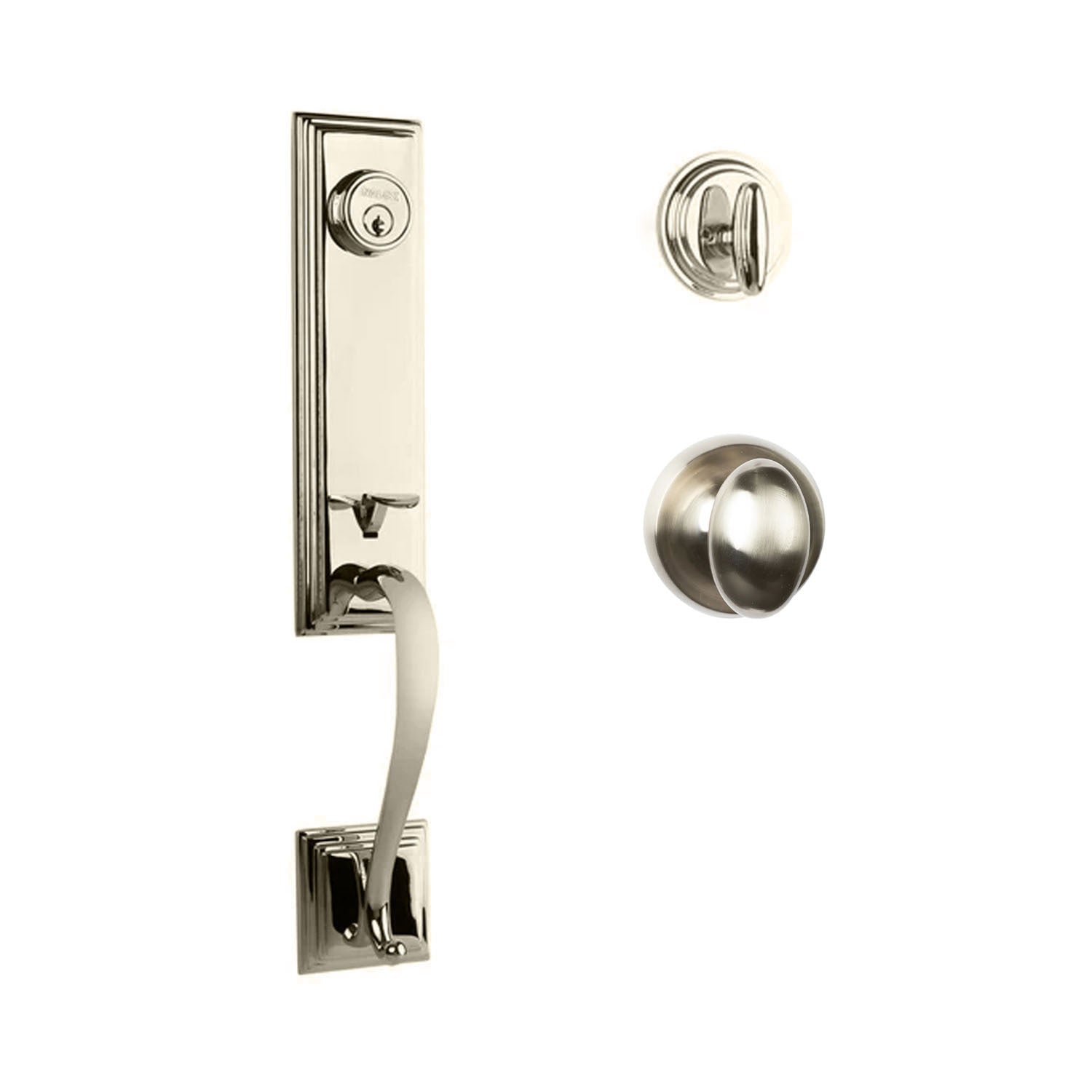 Seine Entry S/C w/Uovo Knob SN BP in Satin Nickel