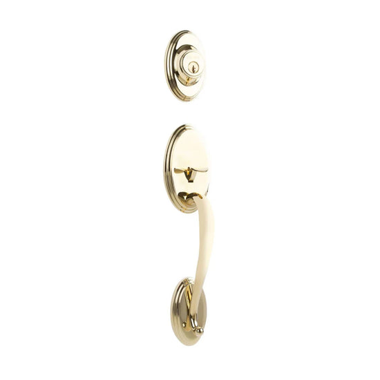 Somme Entry D/C w/Flutto Lever L03 BP in Polished Brass
