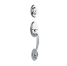 N2LOK Hardware double cylinder entrance set with spiral lever handle, featuring secure key access and durable metal finish.
