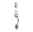 N2LOK Hardware double cylinder entrance set with spiral lever handle in polished finish, showing the detailed lock and handle design.