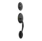 N2LOK Hardware double cylinder entrance set with spiral lever handle, featuring durable metal construction and keyhole for security.