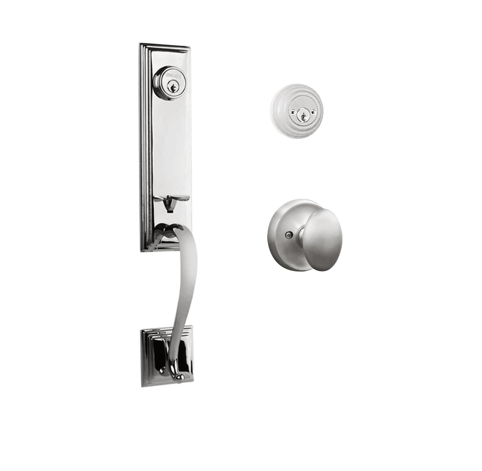 Somme Entry D/C w/Uovo Knob PC BP in Polished Chrome