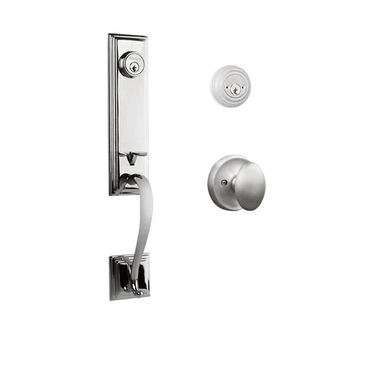 Somme Entry D/C w/Uovo Knob PC BP in Polished Chrome