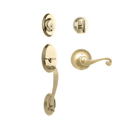 Somme Entry S/C w/Spira Lever L03 BP in Polished Brass