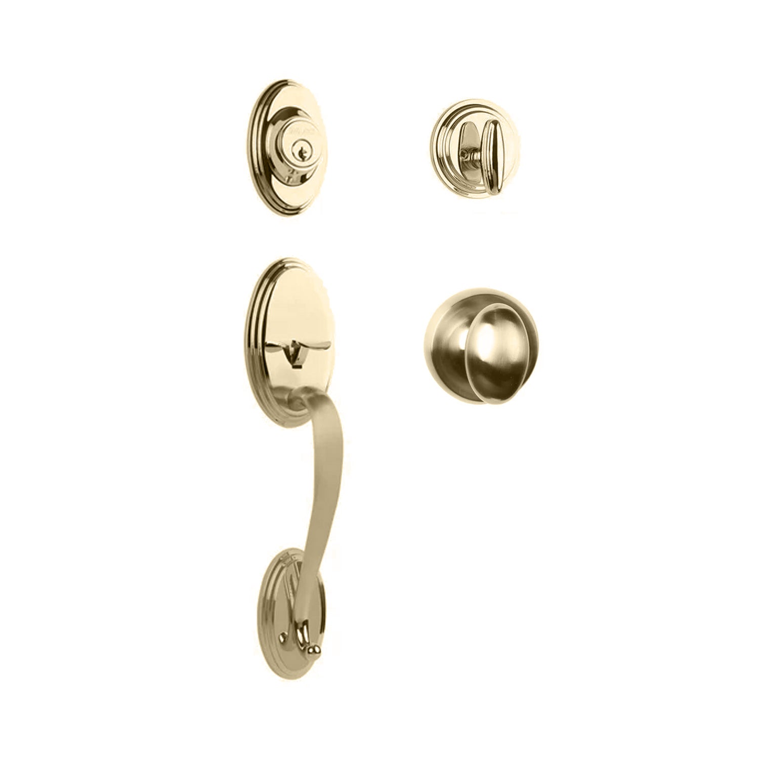 Somme Entry S/C w/Uovo Knob L03 BP in Polished Brass
