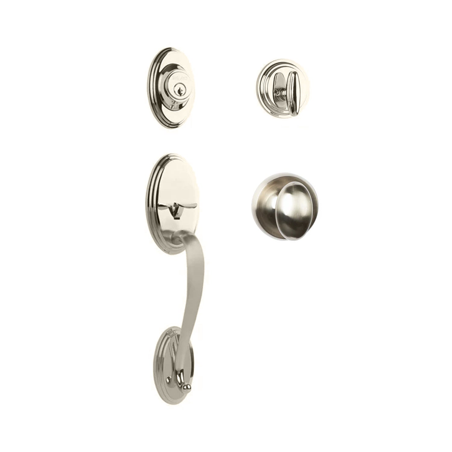 Somme Entry S/C w/Uovo Knob SN BP in Satin Nickel