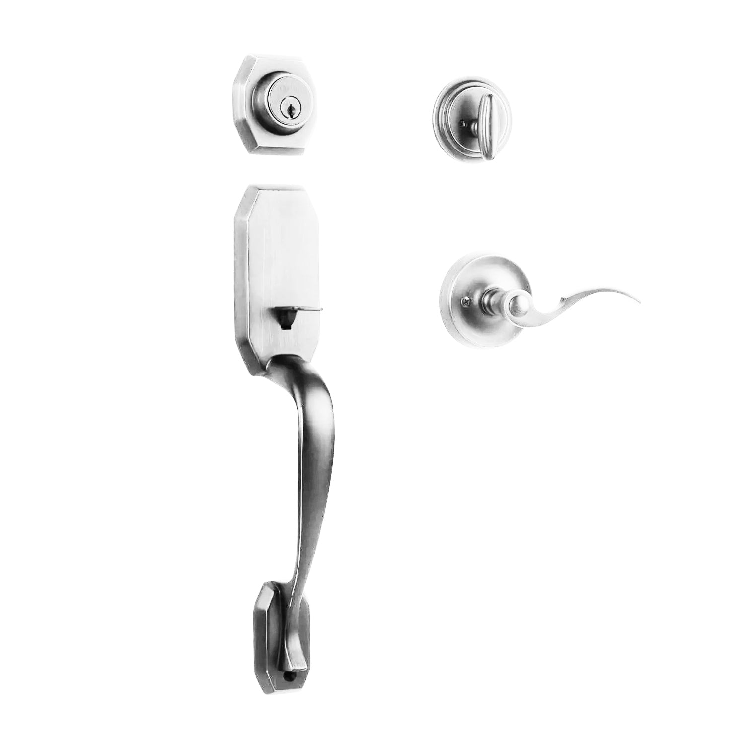 Garrone Entry S/C w/Flutto Lever PC BP in Polished Chrome
