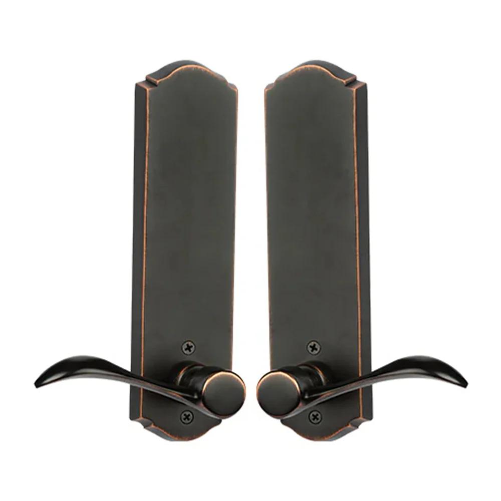 N2LOK Etna Wave Lever Passage Set on door, featuring modern wave lever handle and durable hardware for interior entrance use.