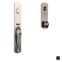 N2LOK Hardware Etna entrance set with egg knob, featuring brass finish and modern design for secure door entry.