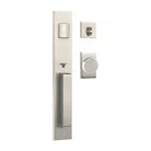 N2LOK Agrigento entrance set with flat knob, brass finish, featuring modern hardware design for doors.