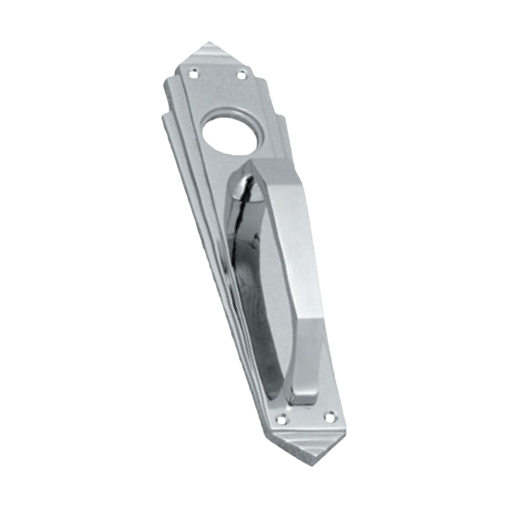 Art Deco Handle / Cylinder CP 280x67mm in Polished Chrome
