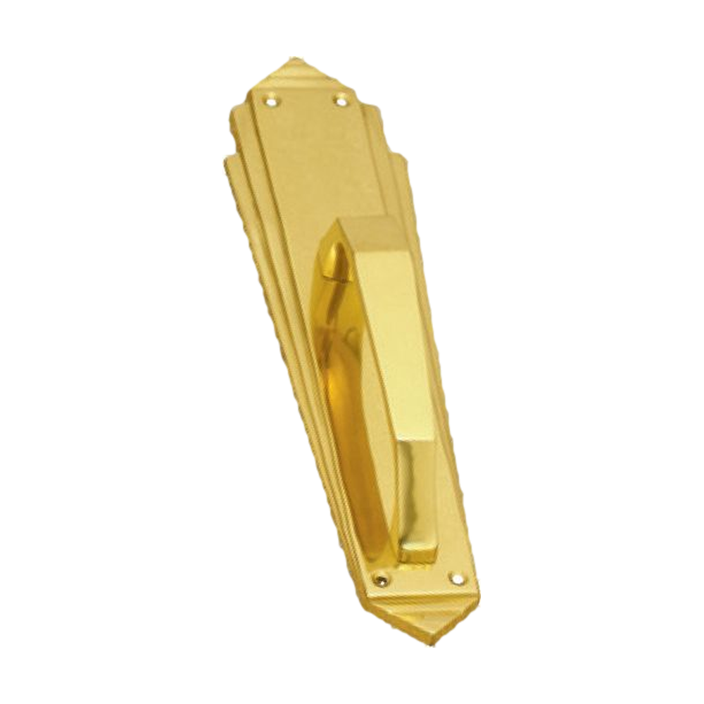 Art Deco Handle PB 280x67mm in Polished Brass