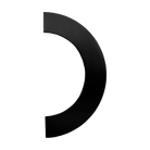 Entry Handle 1/2 Circular Double Black 300mm in Black