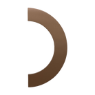 Entry Handle 1/2 Circular Double Satin Rose Gold 300mm in Bronze