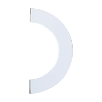 Entry Handle 1/2 Circular Double White 300mm in White