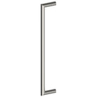 Stainless steel CETINA entrance pull handle from Style Finish Doorware, 25mm diameter, mounted on door with modern finish.