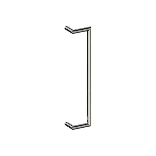 CETINA OFFSET Entrance Pull Handles, Stainless Steel, 25mm Ø x 600mm CTC (Back to Back Pair) in Polished Stainless
