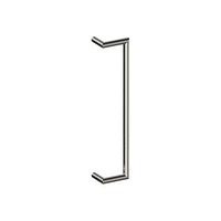 CETINA OFFSET Entrance Pull Handles, Stainless Steel, 25mm Ø x 600mm CTC (Back to Back Pair) in Polished Stainless
