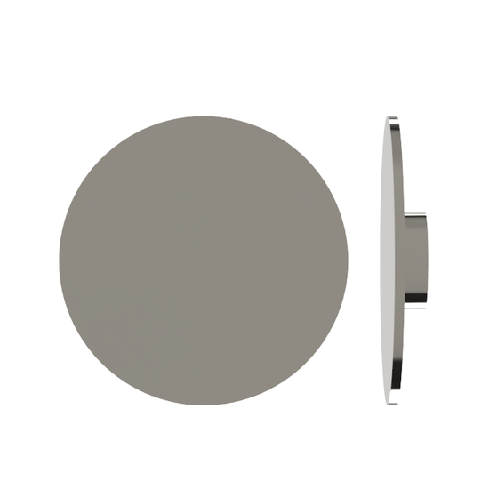 Single M01 Round Entrance Pull Handle, 10mm Face, 400Ø in Polished Nickel