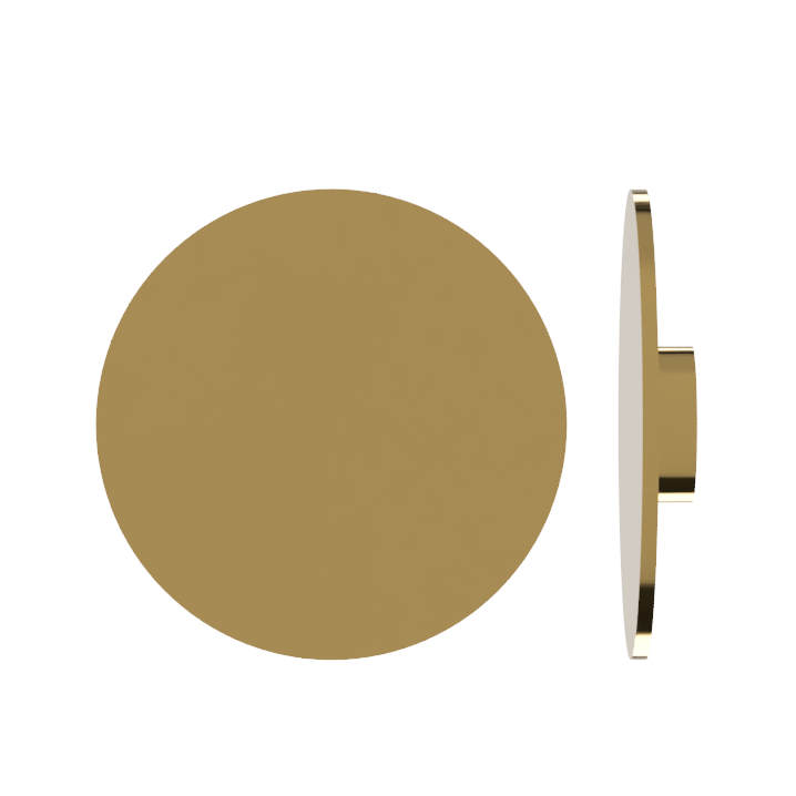 Single M01 Round Entrance Pull Handle, 10mm Face, 400Ø in Satin Brass