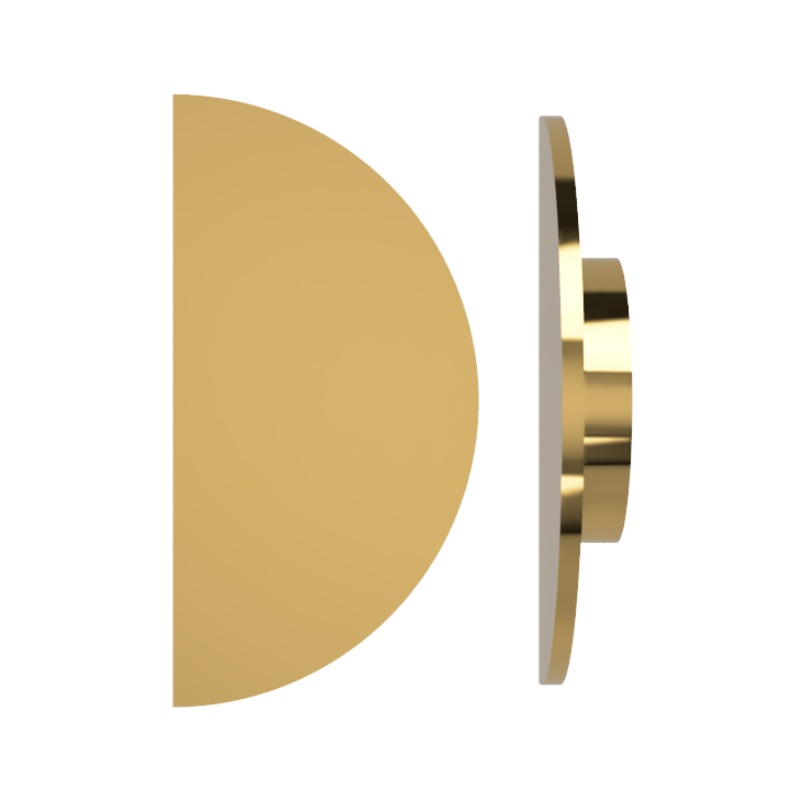 Single M02 Semi-Circle Entrance Pull Handle, 10mm Face, 600Ø in Satin Brass