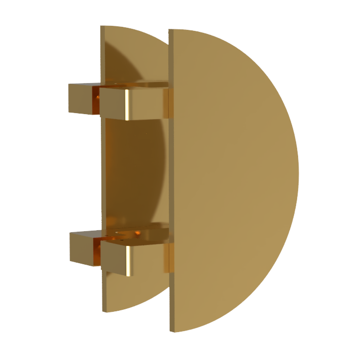 Style Finish Doorware M02 offset semi-circular entrance pull handle with 10mm face, stainless steel finish, for modern doors.