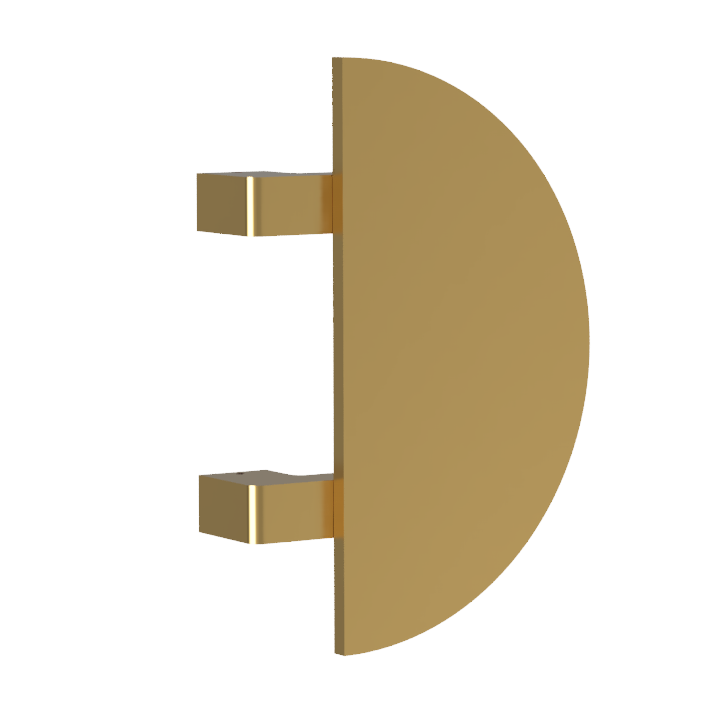 Semi-circular entrance pull handle by Style Finish Doorware, 10mm offset face, with sleek stainless steel finish.