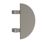 Style Finish Doorware M02 offset semi-circular entrance pull handle with a 10mm face, featuring a sleek silver finish.