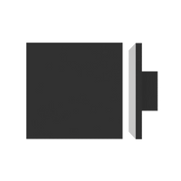 Square entrance pull handle by Style Finish Doorware with 10mm face, featuring a sleek black finish and modern design.