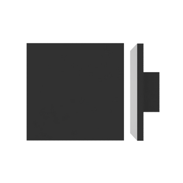 Single M03 Square Entrance Pull Handle, 10mm Face, 150mm x 150mm in Satin Anodised Gunmetal CO#3