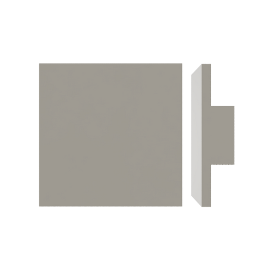 Single M03 Square Entrance Pull Handle, 10mm Face, 200mm x 200mm in Polished Nickel