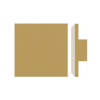 Single M03 Square Entrance Pull Handle, 10mm Face, 150mm x 150mm in Satin Anodised Brass SFD#3