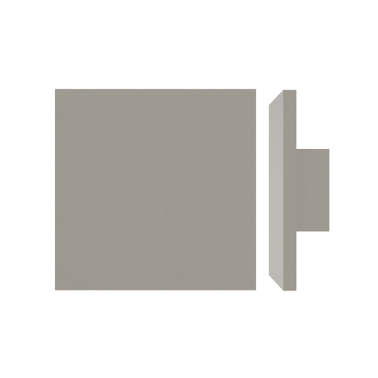 Single M03 Square Entrance Pull Handle, 10mm Face, 200mm x 200mm in Satin Nickel