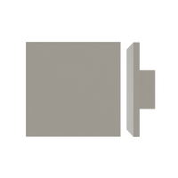 Square entrance pull handle by Style Finish Doorware, 10mm face, durable stainless steel design for modern door entry.