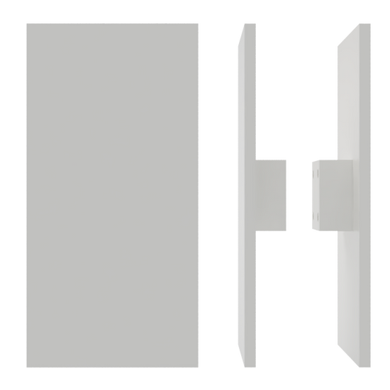 Pair of M04 Rectangular Entrance Pull Handles, 10mm Face, 300mm x 150mm in Custom Powder Coat
