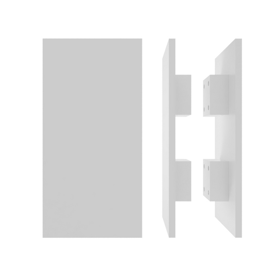 Pair of M04 Rectangular Entrance Pull Handles, 10mm Face, 300mm x 150mm in Custom Powder Coat