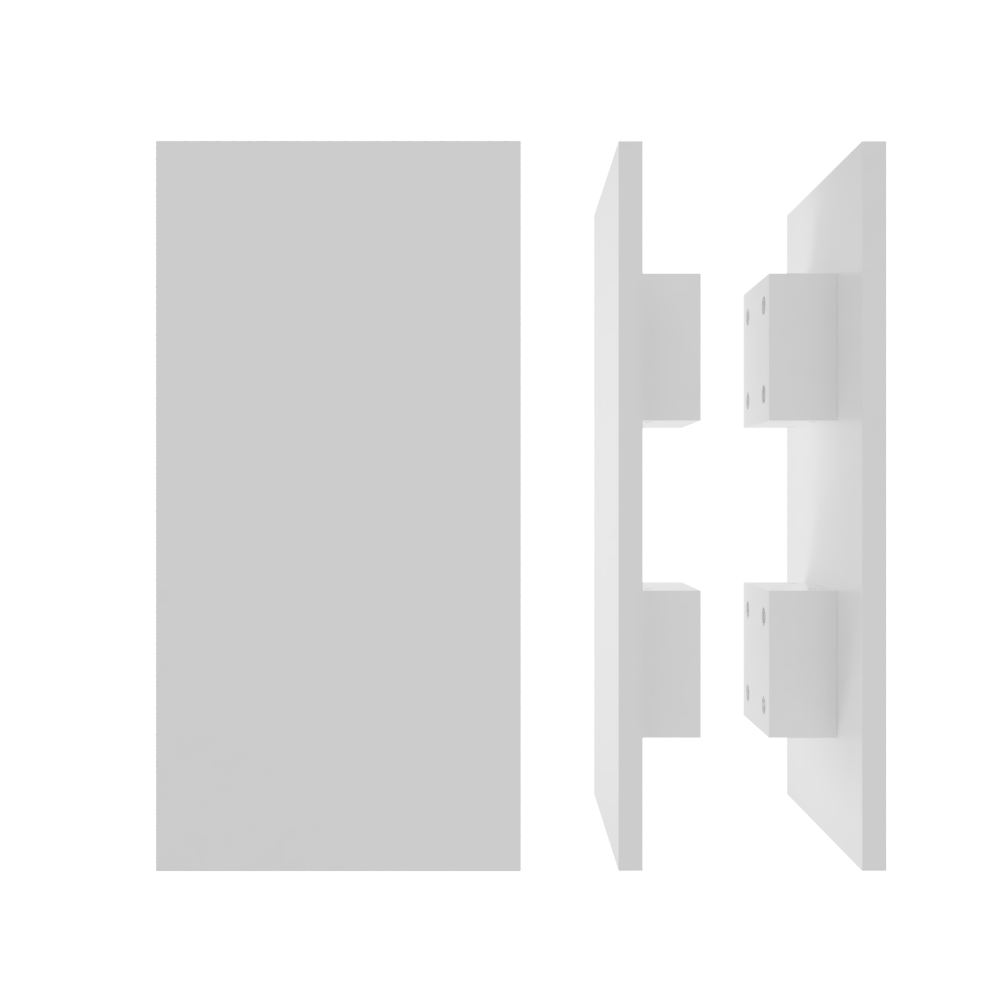 Pair of M04 Rectangular Entrance Pull Handles, 10mm Face, 300mm x 150mm in Custom Powder Coat