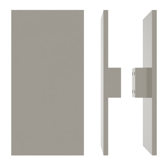 Pair of M04 Rectangular Entrance Pull Handles, 10mm Face, 300mm x 150mm in Polished Nickel