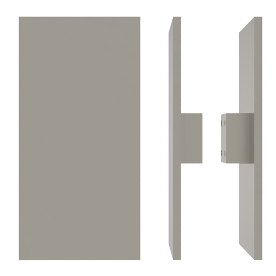 Pair of M04 Rectangular Entrance Pull Handles, 10mm Face, 300mm x 150mm in Satin Nickel