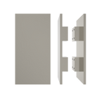 Rectangular entrance pull handle by Style Finish Doorware with a 10mm face, made of metal with a sleek silver finish.