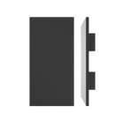 Black M04 rectangular entrance pull handle by Style Finish Doorware with a 10mm face, shown on a door surface.