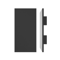 Black M04 rectangular entrance pull handle by Style Finish Doorware with a 10mm face, shown on a door surface.